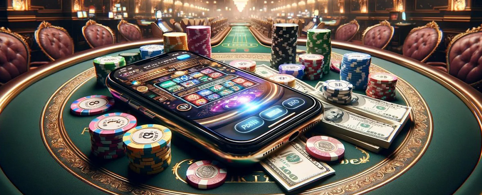 jollyph Welcome Bonus Banner with Gold Coins and Casino Chips